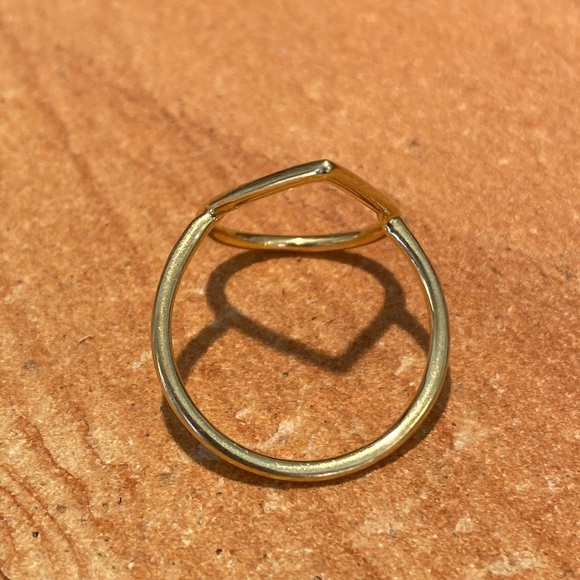 🎉 ARTISAN MADE GOLD FILLED LARGE TEAR DROP RING‼️ - Picture 6 of 8